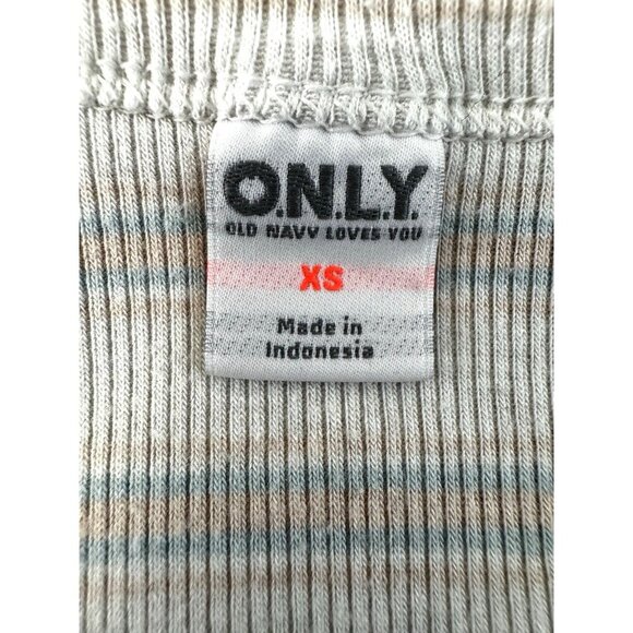 Old Navy Womens Pastel Ice Cream Stripe Tank M Y2K Retro Dopamine Summer Cute - Picture 6 of 8